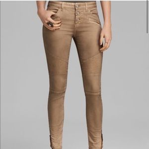 Free People Distressed Tan Utility Cargo Pants 27w